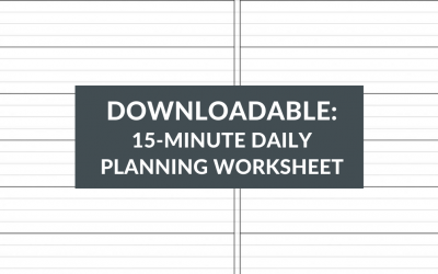 15-Minute Increment Worksheet